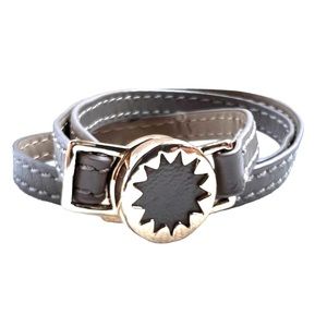 House of Harlow 1960 - Bracelet- Taupe Leather Sunburst Magnetic